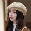 Женская многофункциональная восьмиугольная шляпа, берет газетчика, плиссированная шляпа газетчика с тиснением