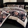 G5Z Французский Ретро Роскошный Теплый Коралловый Комплект Постельного Белья - 4 Предмета (Двусторонний пододеяльник)