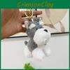 Cute Schnauzer Plush Keychain Soft Dog Stuffed Toy Bag Ornament