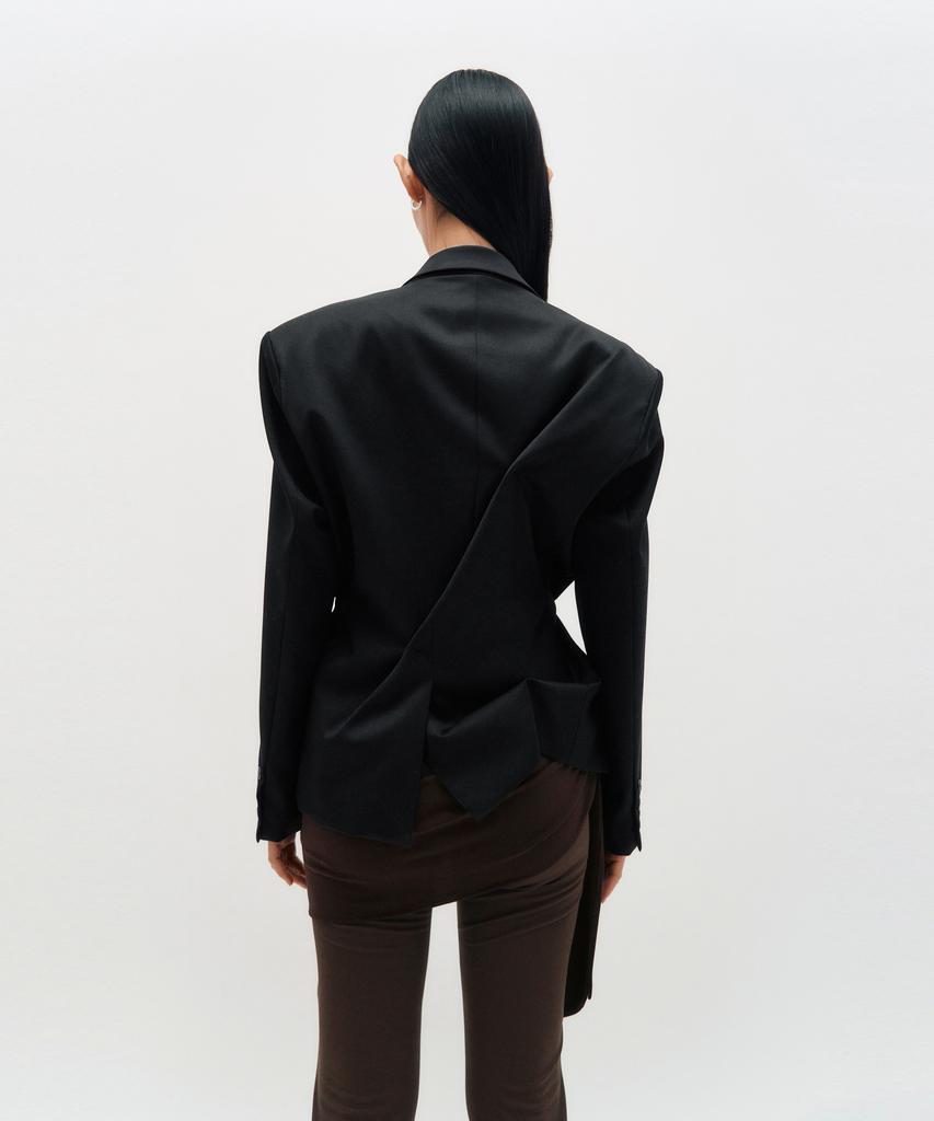 Kimzisu Dozi - Pinched Oversize Tailored Jacket _ Black