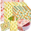 Beeswax Food Wrap Eco Friendly Kitchen Wrap Replacement Organic Natural Bees Wax Reusable Mixed Pattern Beeswax Wraps Bowl Cover