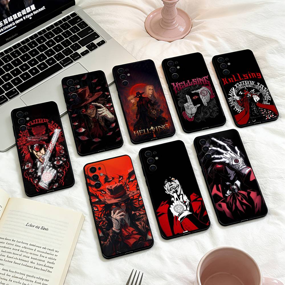 Чехол для телефона Anime H-hellsing для Samsung S25,24,23,22,30,21,10,9,Ultra,Plus,Lite,FE,4,5 G Мягкий черный чехол