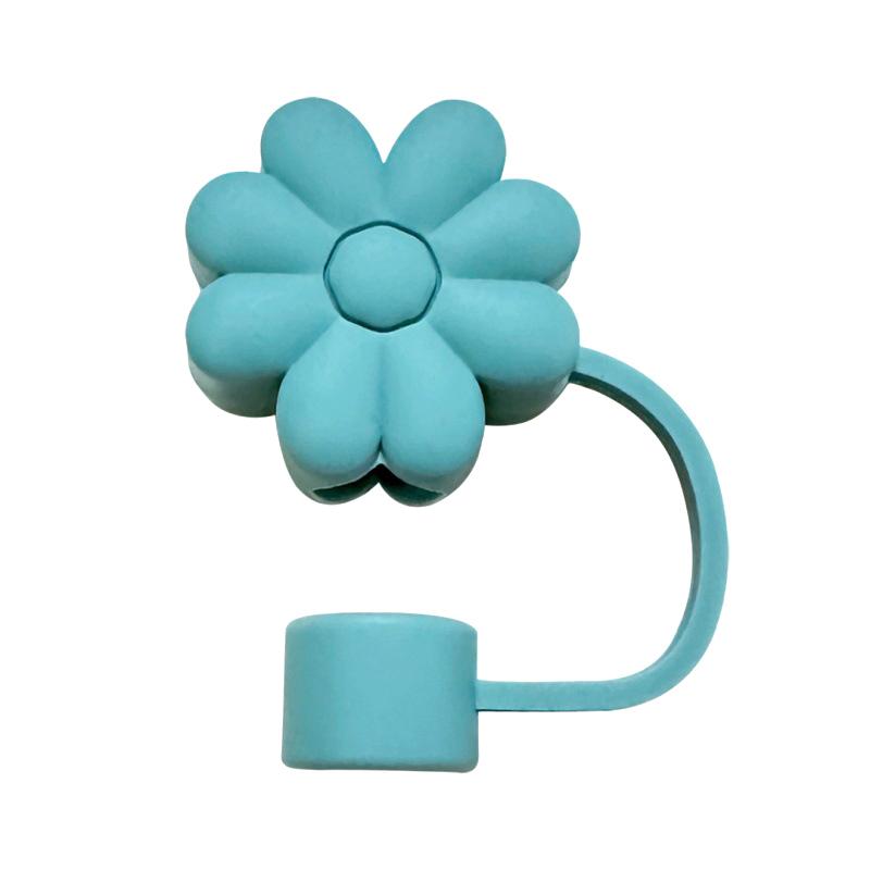 1Pcs Flower Silicone Straw Covers For Stanley Cup Cute Silicone Flower Shape Drinking Dust Cap Straw Tips Cover Cup Accessories
