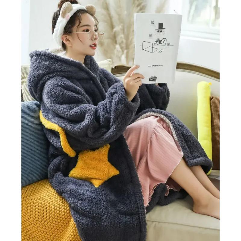 Женский флисовый халат с капюшоном, женский халат принцессы до щиколотки, легкий хлопок, мягкий, пушистый, теплый, шерпа, мохнатое кимоно для невесты