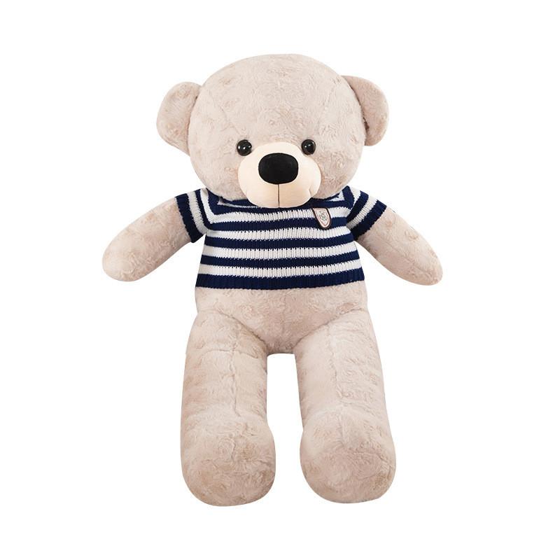 Teddy Bear Plush Toy With Bow Tie Cute Stuffed Animal Gift For Kids Room Decor