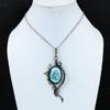 Amazing Larimar Gemstone Copper Wire Wrap Handmade Jewelry Pendant For Her