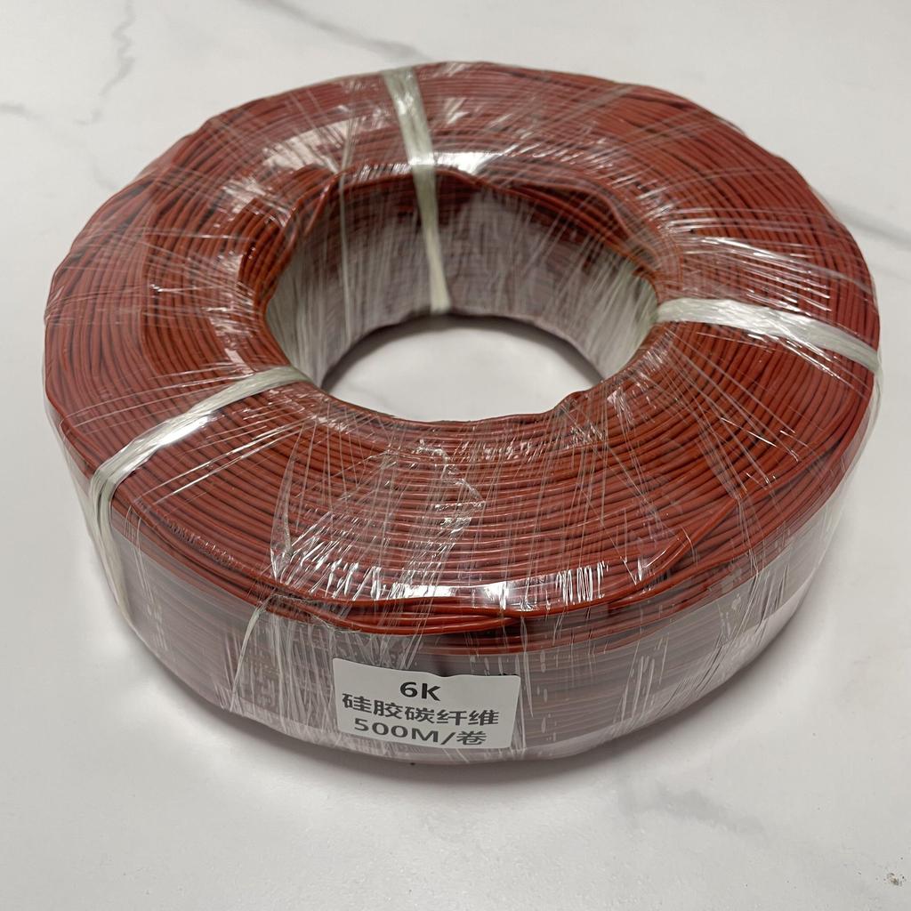 500M 6K Carbon Fiber Heating Cable 66ohm/m Warm Floor Heating Wire Soft Heat Wires for Electric Blanket Incubator Propagation