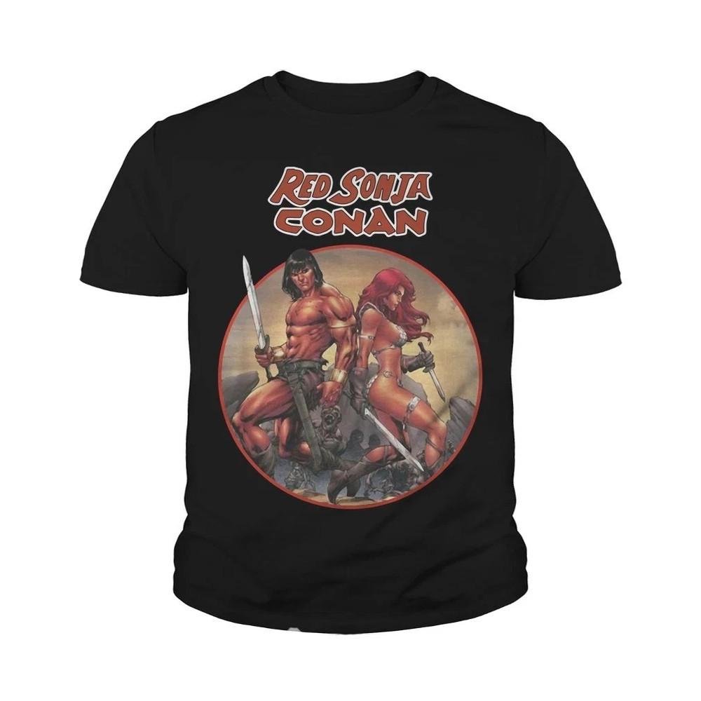 Conan The Barbarian and Red Sonja T Shirt Full Size S5XL Unisex T-Shirt