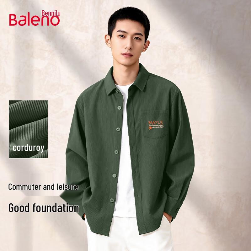 Baleno Men's Corduroy Casual Shirt