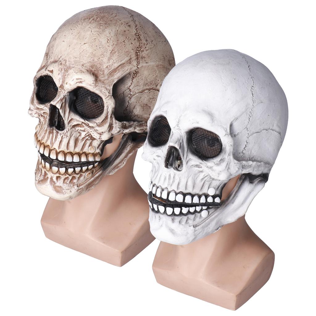 Хэллоуин Череп шлем латекс подвижная челюсть полный череп шлем праздничная вечеринка украшение косплей Cos