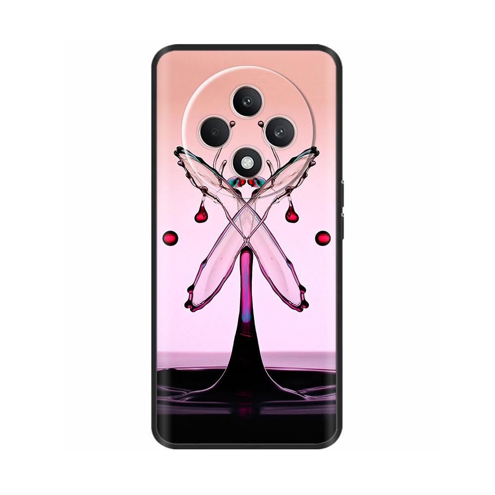 Чехол для Oppo Reno12 F CPH2687 Чехол Милое Сердечко Мягкий Черный Силикон Защитные Чехлы для Reno 12F Reno12F 5G 2024 Fundas