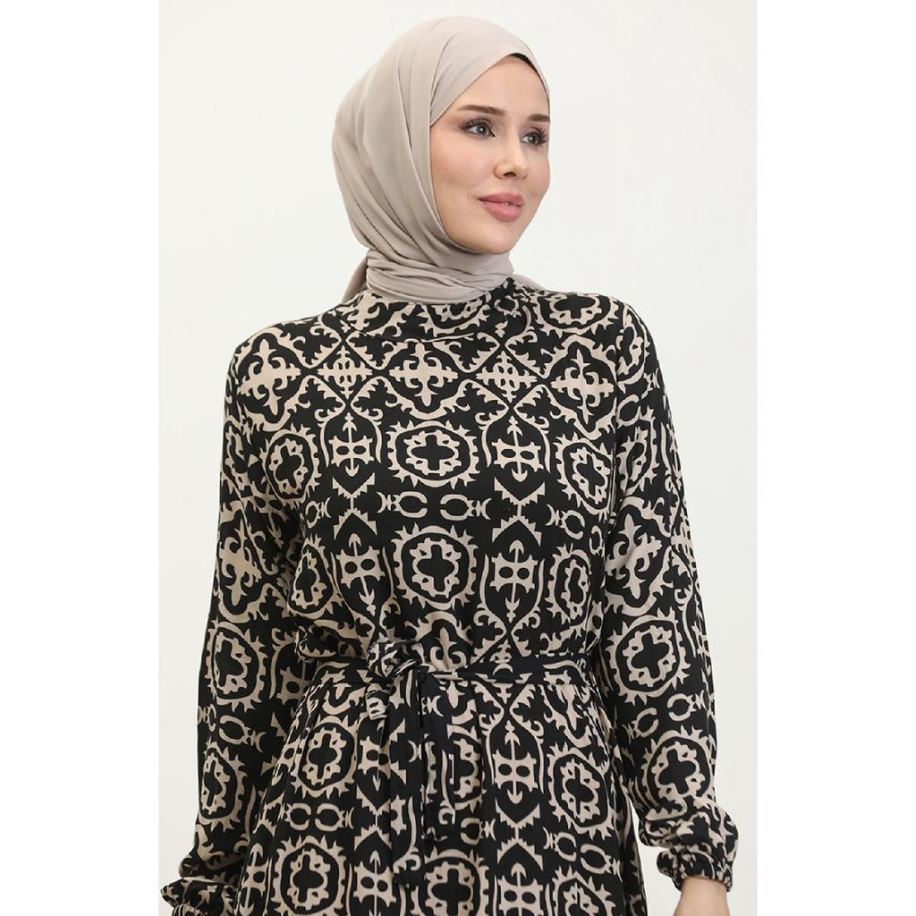 Платье Viscose Patterned 0362-03 Черный