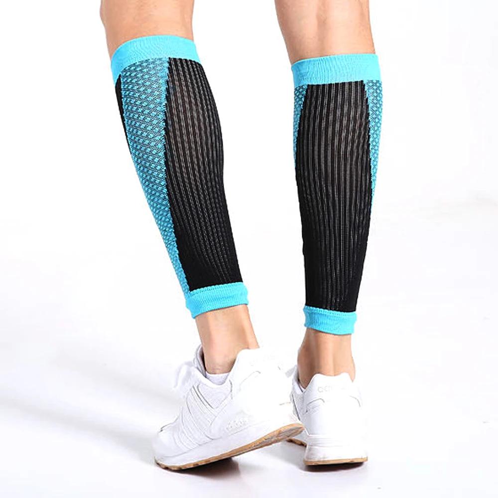 1 Pair Leg Calf Sleeves, Football Shin Guard Protector Soccer Anti-Crash Leg Calf Sleeve Compression Cycling Running Leg Warmers