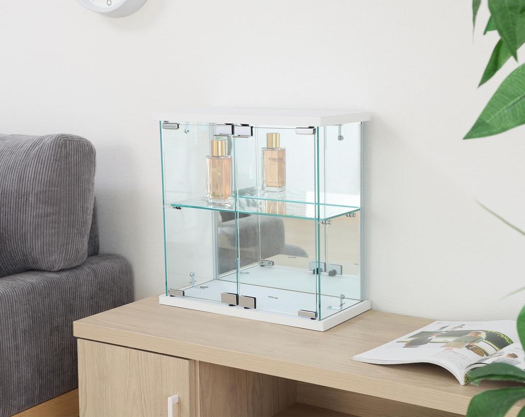 Fuji Boeki Tabletop Collection Case Figure Case 2 Tiers Rear Mirror Ширина x Глубина 20 x Высота Сборка Продукт Белый 63946 42.5 42.5см