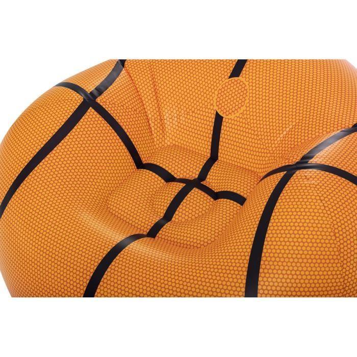 Fauteuil Gonflable - Bestway - Ballon De Basket - 114x112x66 Cm - PVC - Orange
