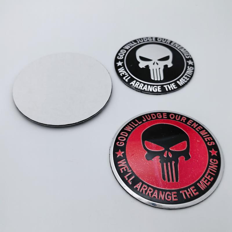 4Pcs 56mm 65mm Car Wheel Center Hub Caps Cover Emblem Punisher Skull Logo Universal Car Stickers Auto Styling Tire Accessories