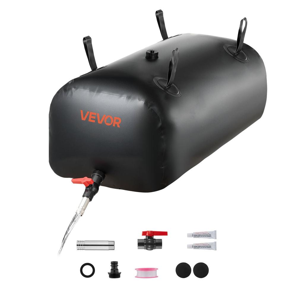 VEVOR Water Storage Bladder, 113L Portable & Collapsible Water Storage Bag, Wear-Resistant 1000D PVC Soft Waters Bag