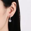 Huitan Contracted Design Drop Earrings Lady Engagement Jewelry with Shiny Round Zirconia Graceful Women  Color Acces