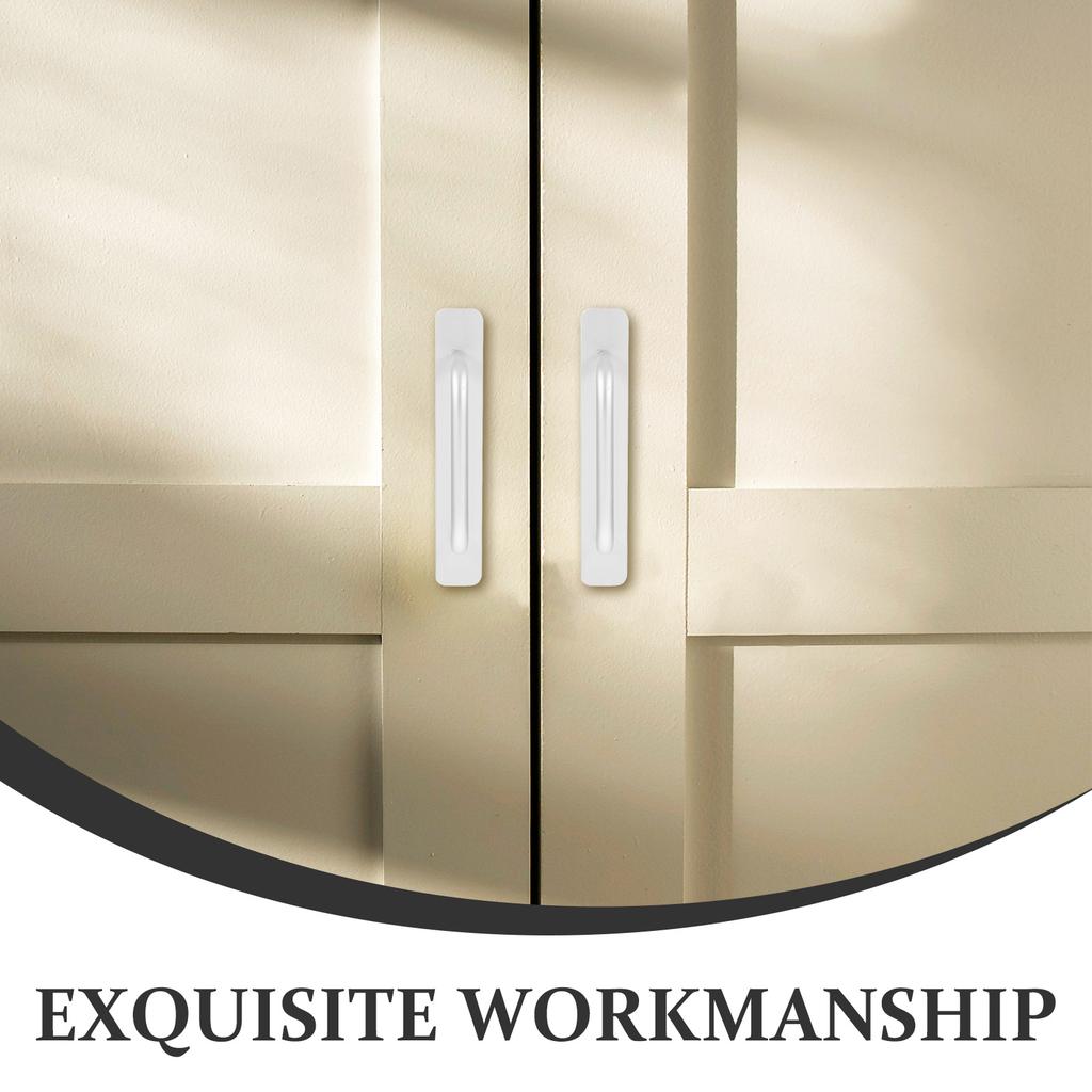 2Pcs Sliding Door Pulls Aluminum Alloy No-Drill Cabinet Handles Balcony Door Drawer Pulls Secure Grip Cabinet Handles