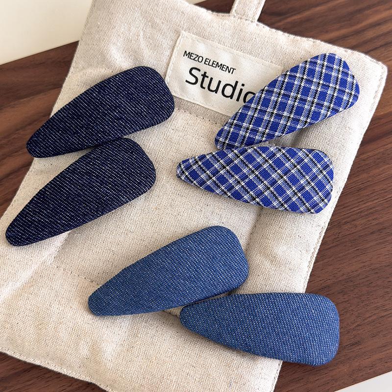 1 шт. Тканевые заколки-треугольники в горошек для женщин, заколки-автоматы для челки, боковые зажимы, шпильки для волос, аксессуары для волос, заколки для волос, головной убор