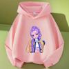 Autumn Warm K-pop Demon Hunters Girls Hoodie Long Sleeve Outerwear Saja Print Hooded Coat for Children Fashion Pullover Kid Tops