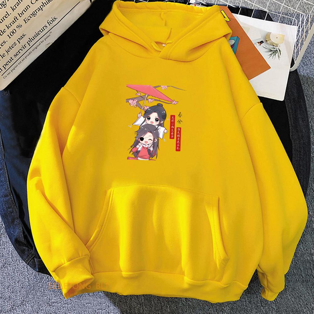 Heaven Official's Blessing Tian Guan Ci Fu TGCF Anime Hoodie Harajuku Aesthetic Long Sleeve Sweatshirt Sense of Design Top