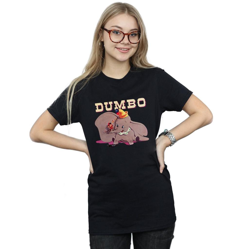 Disney Womens/Ladies Dumbo Timothy´s Trombone Cotton Boyfriend T-Shirt