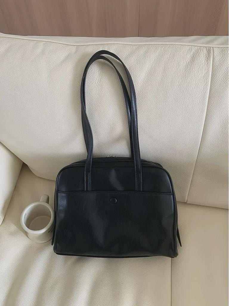 Korean Retro 2025 Women's Commuting Large Capacity Tote Bag