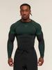 Мужской тренировочный костюм GYMSHARK Onyx с длинным и коротким рукавом, быстросохнущий, дышащий