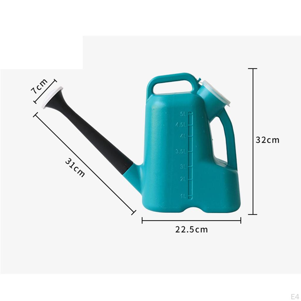 Ручная лейка большой емкости с длинным носиком для патио, дома, улицы, сада, двора