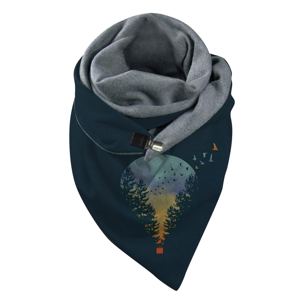 Шарф унисекс Шарфы на пуговицах с принтом Мягкий теплый шарф для лобового стекла