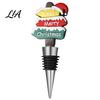 Silicone Wine Corks Christmas Bottle Stopper, Stainless Steel Reusable Cork, Decorative PVC Cartoon Preservation Tools Toppers Design, Airtight