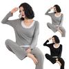 Комплект женской модальной пижамы из двух частей: топ с длинным рукавом и брюки