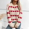 New Autumn and Winter European and American Love Pullover Women's Sweaters, Fashionable and Versatile Women's Knitted Sweaters