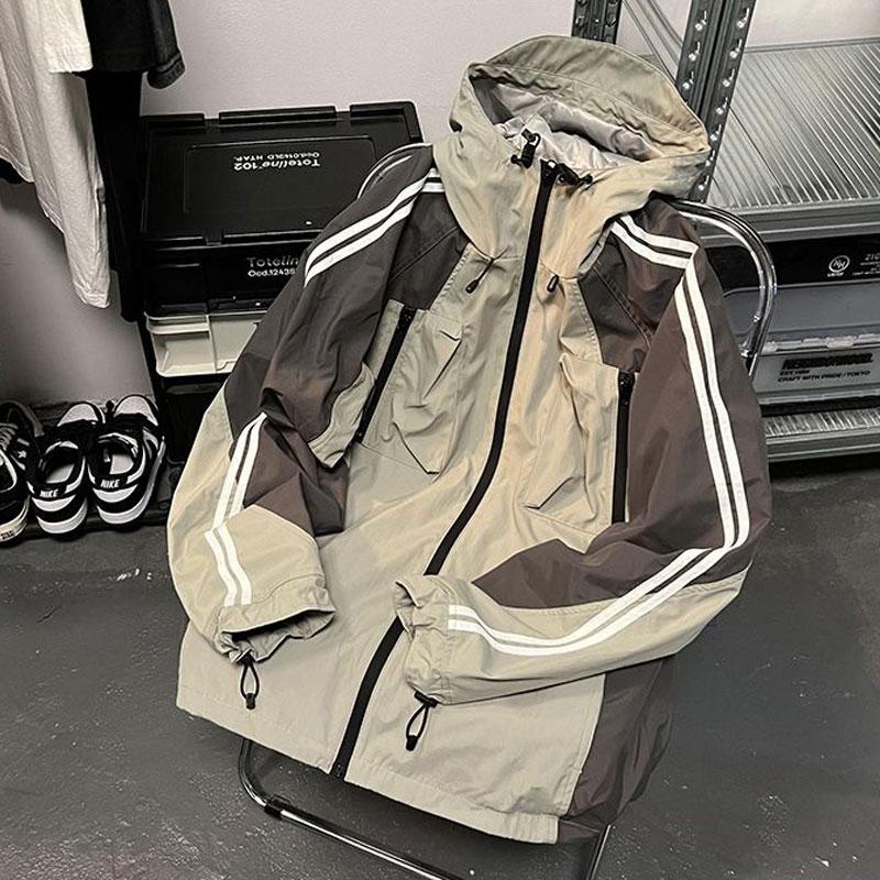 Уличная куртка Techwear Женская ветровка Винтажный анорак Harajuku Oversize на молнии с капюшоном в корейском стиле Отзывы