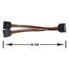 High Quality Extension Y Splitter Adapter Power Cable SATA Male To 2 Female