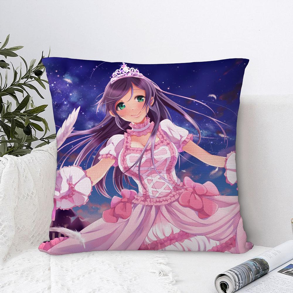 Аниме L-Love Live! Наволочка Декоративная для Дивана Домашняя Двусторонняя Печать Плюшевая Квадратная Наволочка для Подушки Декор Подушки Чехол
