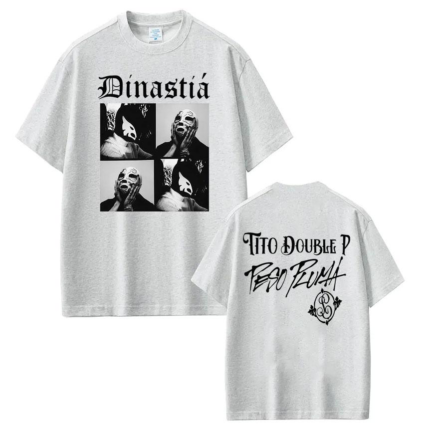Rapper Peso Pluma Tito Double P Dinastia Album Vintage Print Tees Men Women Fashion Tshirts Gothic Punk Casual Cotton Tshirt