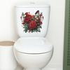 Наклейка на унитаз, съемная водонепроницаемая крышка из ПВХ для гостиной, ванной комнаты, настенное искусство, цветочная крышка для унитаза, День Святого Валентина