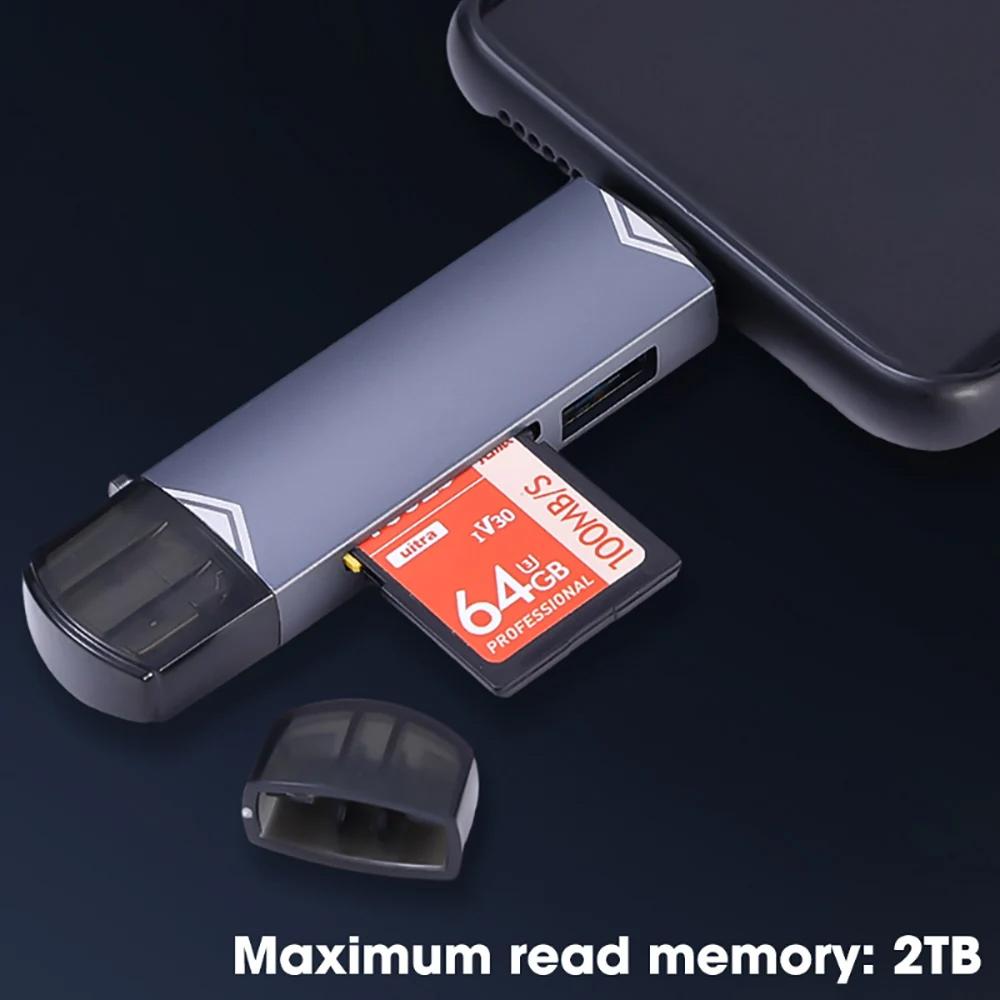 Многофункциональное устройство чтения карт 6 в 1 USB 3.0 к адаптеру Micro OTG Type C с поддержкой TF SD-карты USB-флеш-накопитель для ноутбуков, телефонов и планшетов Android