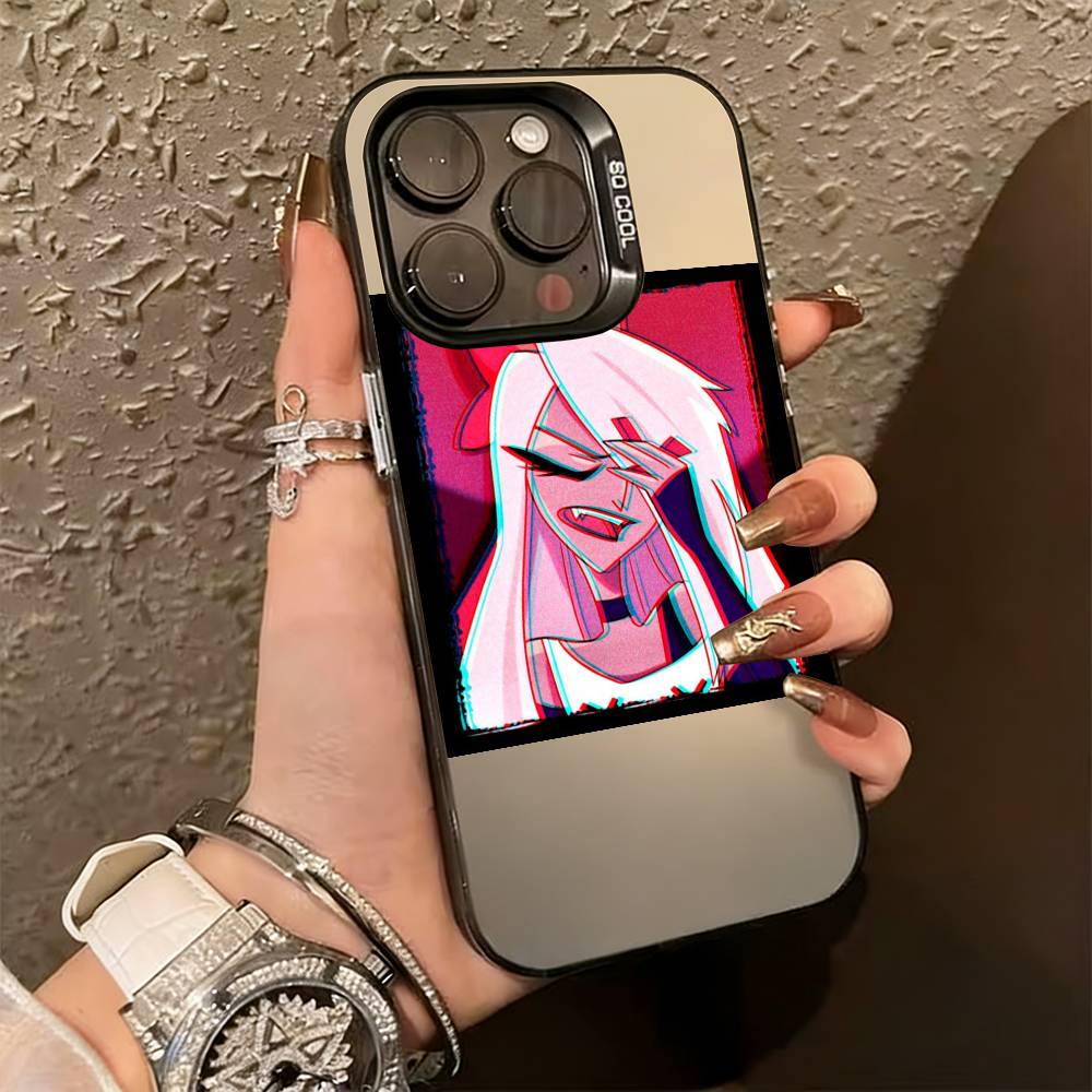 H-hazbin hotel V-veggie Чехол для телефона для iPhone 17,16,15,14,13,12,11 Plus,Pro Max,XS,Разноцветный Серебристый Черный Чехол