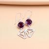 Amethyst Gemstone 925 Sterling Silver Jewelry Handmade Earrings 2.00" For Women EE-45-7