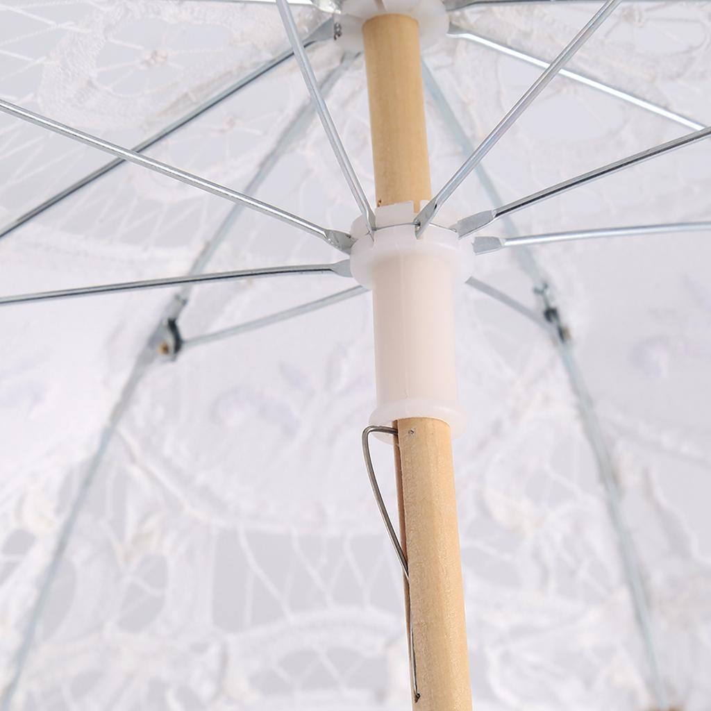 Женский кружевной зонт для свадьбы, зонтик от солнца, зонты для вечеринки, свадебная фотосессия, декор(Белый Маленький)