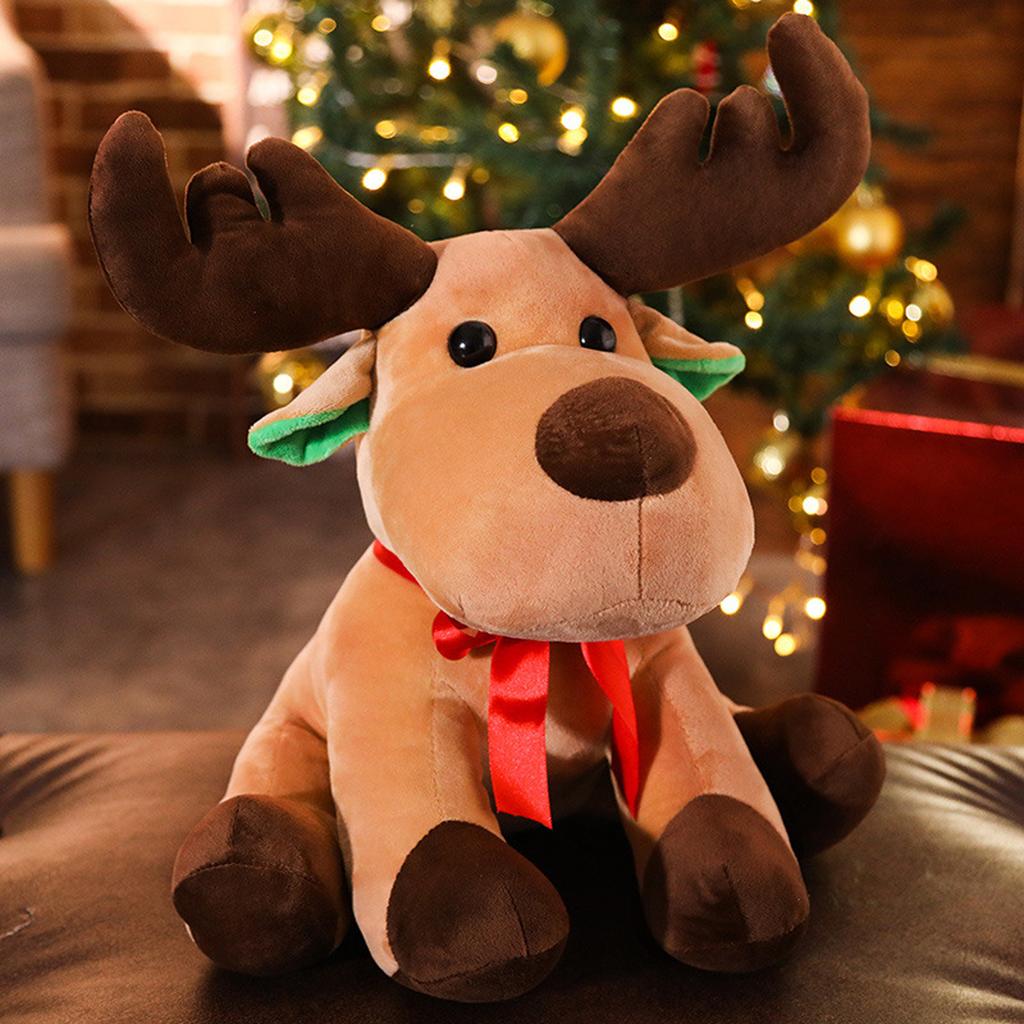 Cartoon Christmas Elk Doll Plush Toy Christmas Foreign Trade Decoration Christmas Eve Christmas Gift