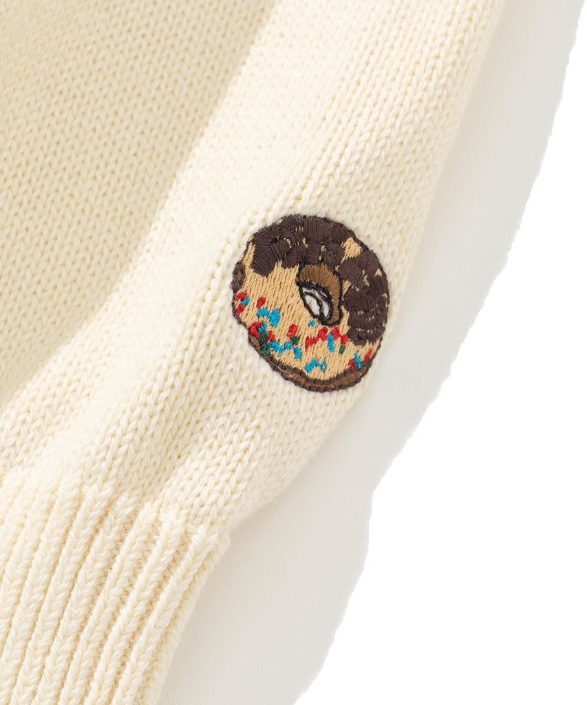 KNITTED Let'S Love Donut Round Knit Ivory