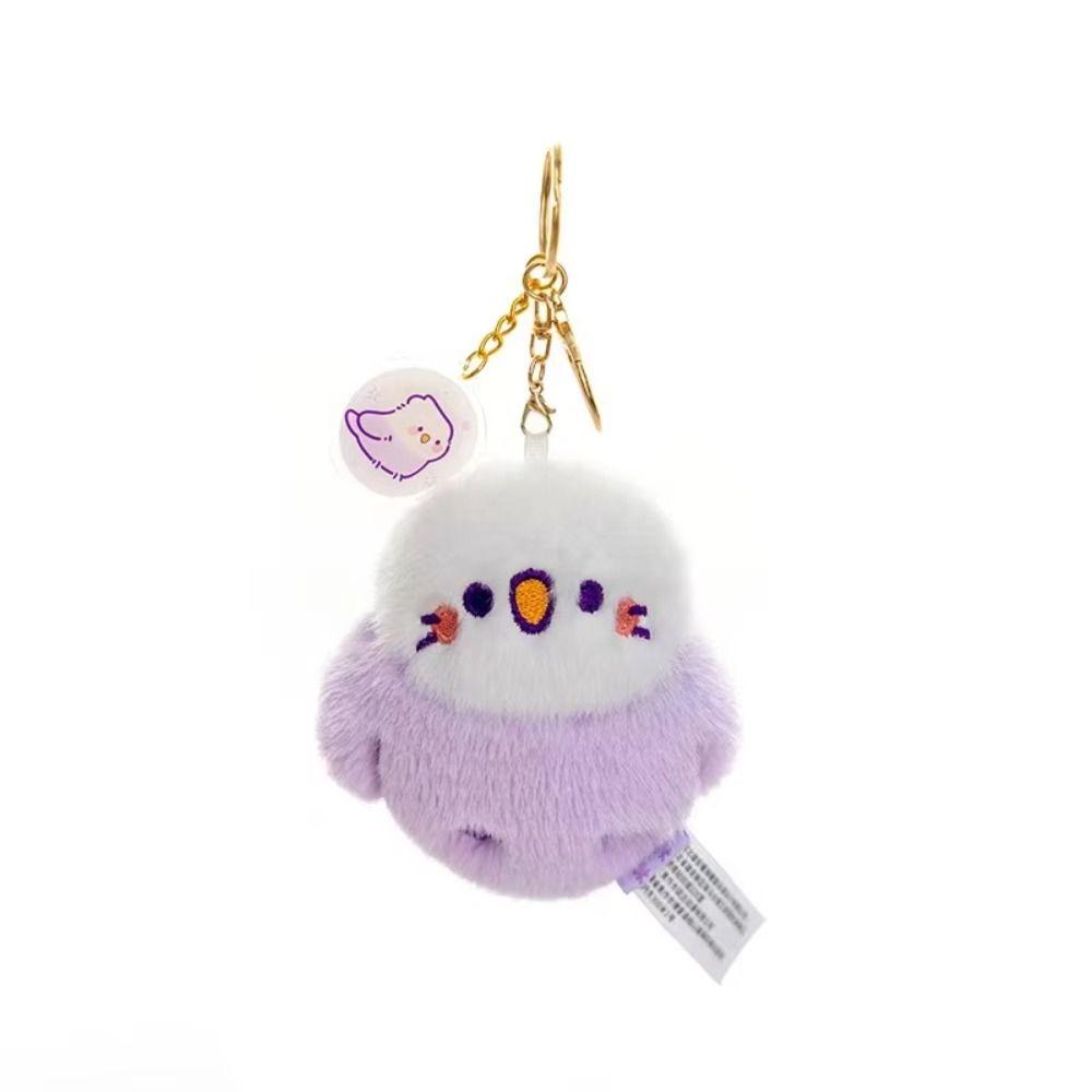 Bag Charm Bird Pendant Cute Animal Parrot Stuffed Toy Birthday Gift Chirping Plush Toy School Bags