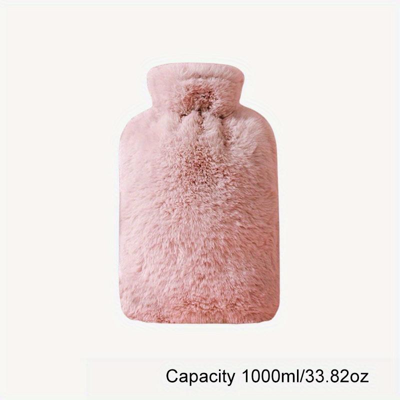 1pc 33.81oz/ 67.63oz Large Capacity Plush Hot Water Bag: PVC Material, Hand Warmer Perfect for Bed