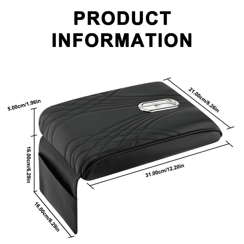 Подлокотник из пеноматериала с эффектом памяти SEAMETAL, подушка для автомобильного подлокотника, универсальная подушка для консоли с удлинителем для сумки для хранения
