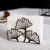 1 шт. Металлический держатель для салфеток в виде листа гинкго, держатель для салфеток для ресторана, отеля, кафе, обеденного стола, вертикальный квадратный держатель для бумажных полотенец, основа