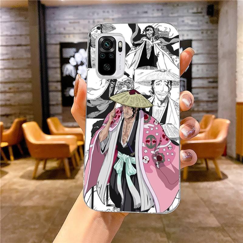Чехол для телефона Kyoraku Shunsui Bleach для Xiaomi 12 11T 10 9 Redmi Note 11 10 10S Pro Redmi 9 9A 8, прозрачный чехол для телефона